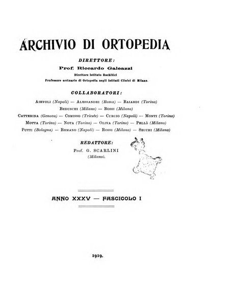 Archivio di ortopedia pubblicazione ufficiale del Pio istituto dei rachitici <1924-1950>