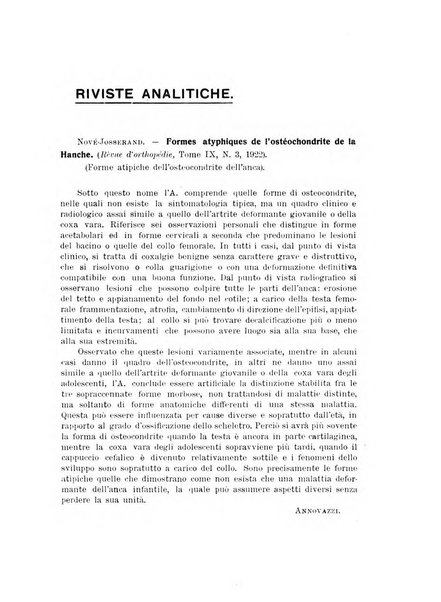 Archivio di ortopedia pubblicazione ufficiale del Pio istituto dei rachitici <1924-1950>