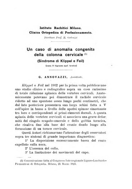 Archivio di ortopedia pubblicazione ufficiale del Pio istituto dei rachitici <1924-1950>