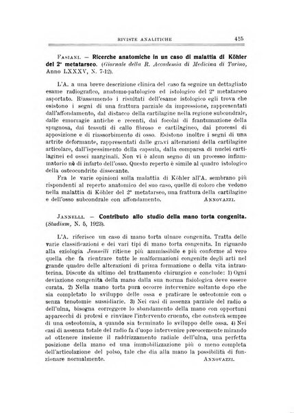 Archivio di ortopedia pubblicazione ufficiale del Pio istituto dei rachitici <1924-1950>