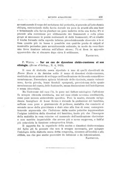 Archivio di ortopedia pubblicazione ufficiale del Pio istituto dei rachitici <1924-1950>