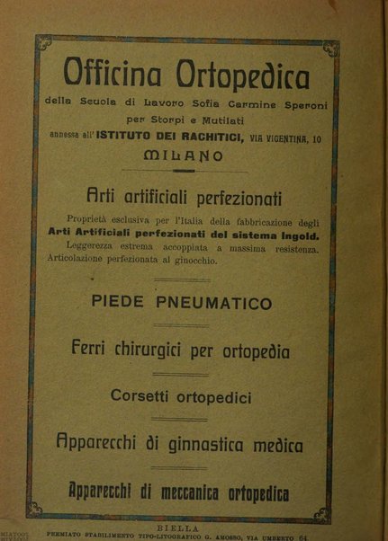 Archivio di ortopedia pubblicazione ufficiale del Pio istituto dei rachitici <1924-1950>