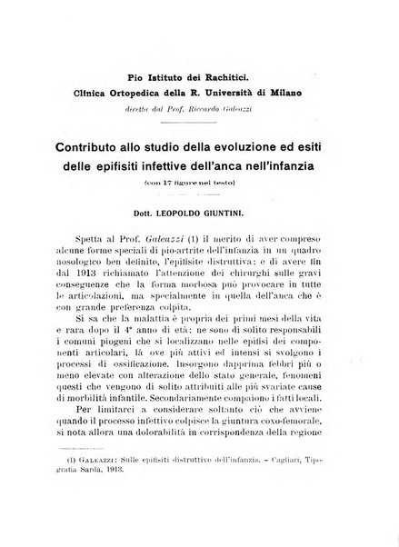 Archivio di ortopedia pubblicazione ufficiale del Pio istituto dei rachitici <1924-1950>