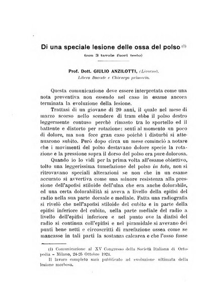 Archivio di ortopedia pubblicazione ufficiale del Pio istituto dei rachitici <1924-1950>