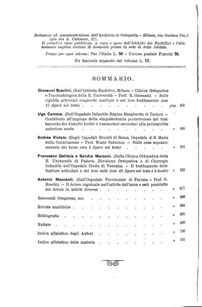 Archivio di ortopedia pubblicazione ufficiale del Pio istituto dei rachitici <1924-1950>