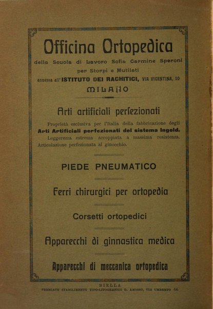 Archivio di ortopedia pubblicazione ufficiale del Pio istituto dei rachitici <1924-1950>