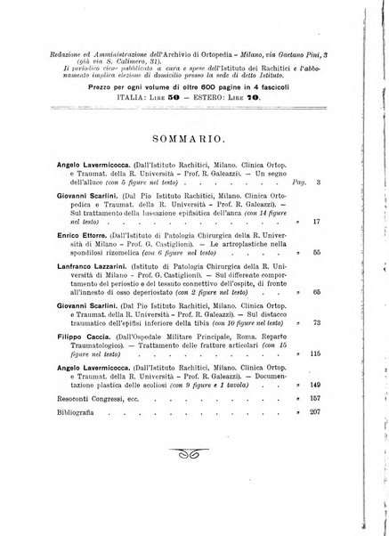 Archivio di ortopedia pubblicazione ufficiale del Pio istituto dei rachitici <1924-1950>