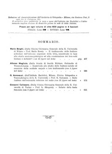 Archivio di ortopedia pubblicazione ufficiale del Pio istituto dei rachitici <1924-1950>