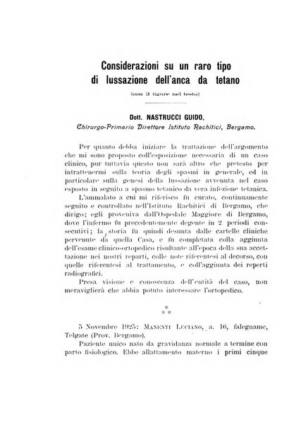 Archivio di ortopedia pubblicazione ufficiale del Pio istituto dei rachitici <1924-1950>