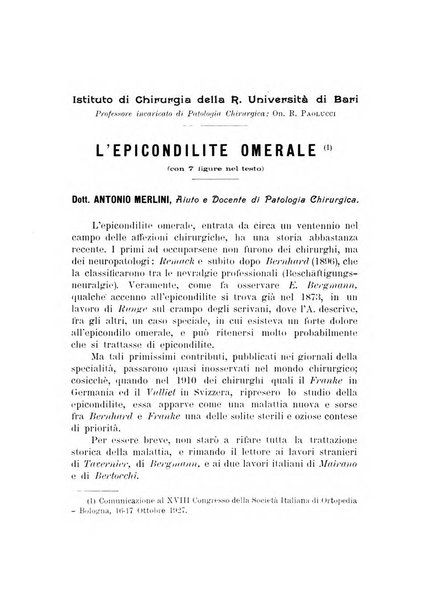 Archivio di ortopedia pubblicazione ufficiale del Pio istituto dei rachitici <1924-1950>