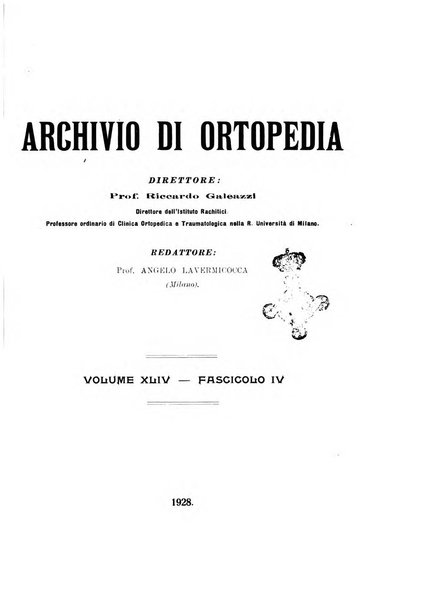 Archivio di ortopedia pubblicazione ufficiale del Pio istituto dei rachitici <1924-1950>