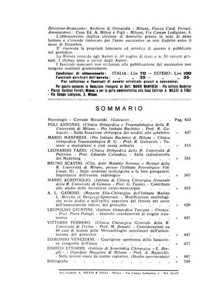 Archivio di ortopedia pubblicazione ufficiale del Pio istituto dei rachitici <1924-1950>