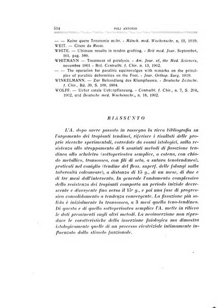 Archivio di ortopedia pubblicazione ufficiale del Pio istituto dei rachitici <1924-1950>