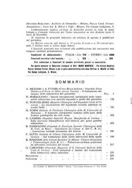 Archivio di ortopedia pubblicazione ufficiale del Pio istituto dei rachitici <1924-1950>