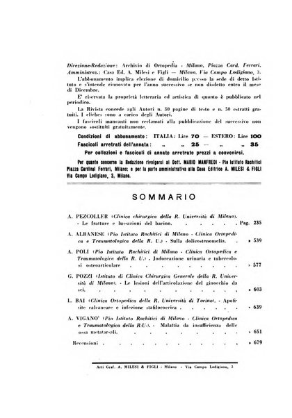 Archivio di ortopedia pubblicazione ufficiale del Pio istituto dei rachitici <1924-1950>