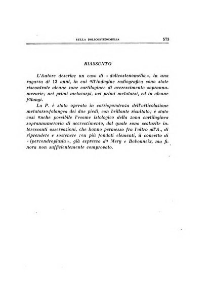 Archivio di ortopedia pubblicazione ufficiale del Pio istituto dei rachitici <1924-1950>