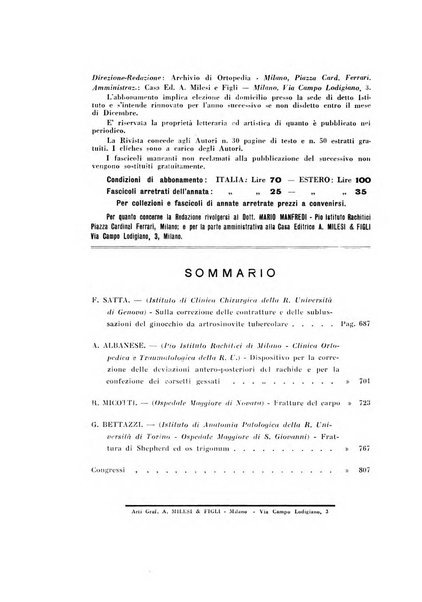 Archivio di ortopedia pubblicazione ufficiale del Pio istituto dei rachitici <1924-1950>