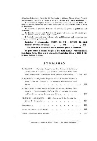 Archivio di ortopedia pubblicazione ufficiale del Pio istituto dei rachitici <1924-1950>