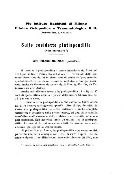 Archivio di ortopedia pubblicazione ufficiale del Pio istituto dei rachitici <1924-1950>