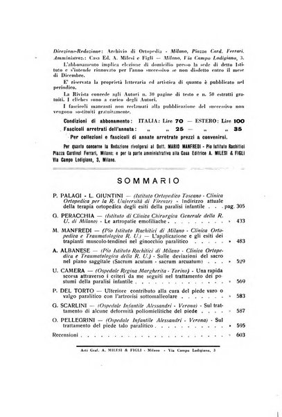 Archivio di ortopedia pubblicazione ufficiale del Pio istituto dei rachitici <1924-1950>