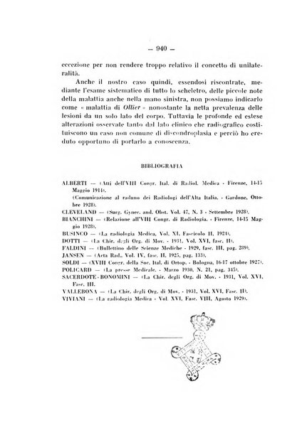 Archivio di ortopedia pubblicazione ufficiale del Pio istituto dei rachitici <1924-1950>