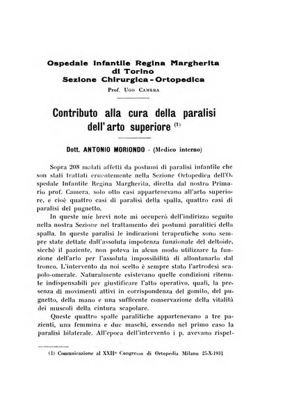 Archivio di ortopedia pubblicazione ufficiale del Pio istituto dei rachitici <1924-1950>