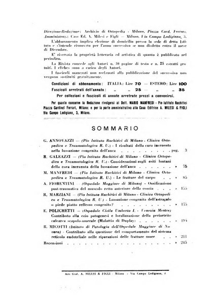 Archivio di ortopedia pubblicazione ufficiale del Pio istituto dei rachitici <1924-1950>