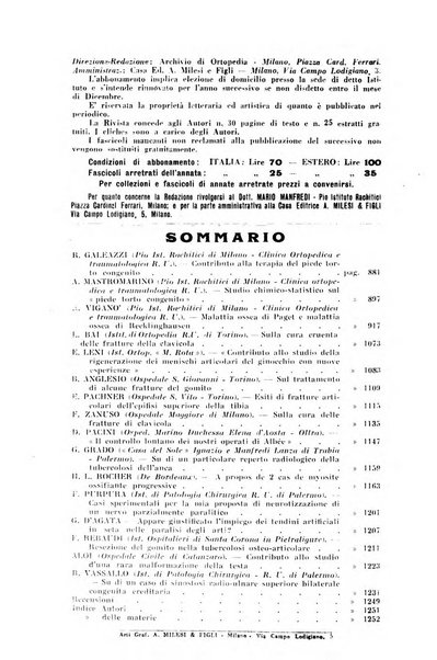 Archivio di ortopedia pubblicazione ufficiale del Pio istituto dei rachitici <1924-1950>