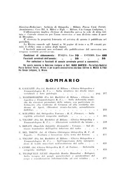 Archivio di ortopedia pubblicazione ufficiale del Pio istituto dei rachitici <1924-1950>