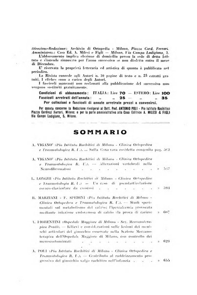 Archivio di ortopedia pubblicazione ufficiale del Pio istituto dei rachitici <1924-1950>