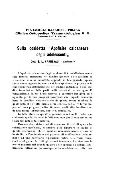 Archivio di ortopedia pubblicazione ufficiale del Pio istituto dei rachitici <1924-1950>