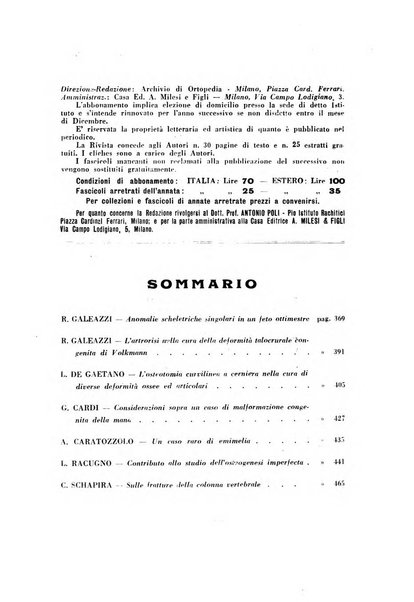 Archivio di ortopedia pubblicazione ufficiale del Pio istituto dei rachitici <1924-1950>