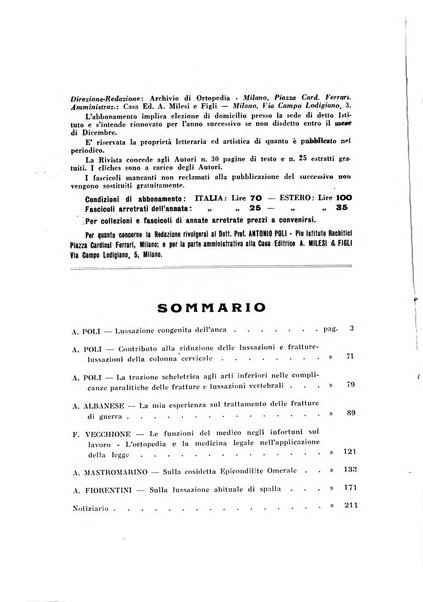 Archivio di ortopedia pubblicazione ufficiale del Pio istituto dei rachitici <1924-1950>