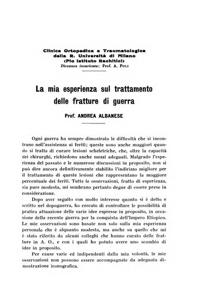 Archivio di ortopedia pubblicazione ufficiale del Pio istituto dei rachitici <1924-1950>