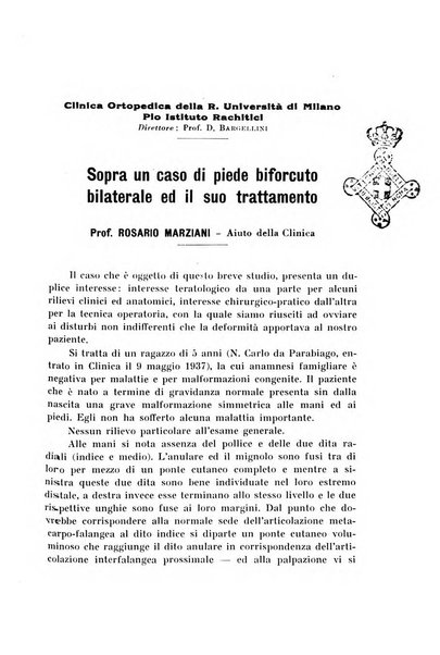 Archivio di ortopedia pubblicazione ufficiale del Pio istituto dei rachitici <1924-1950>