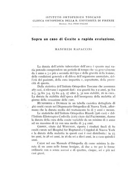 Archivio di ortopedia pubblicazione ufficiale del Pio istituto dei rachitici <1924-1950>