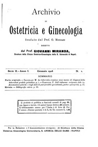 Archivio di ostetricia e ginecologia