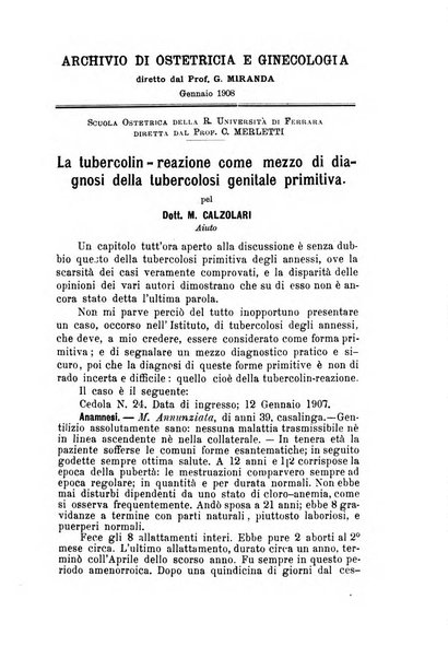 Archivio di ostetricia e ginecologia