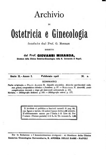 Archivio di ostetricia e ginecologia