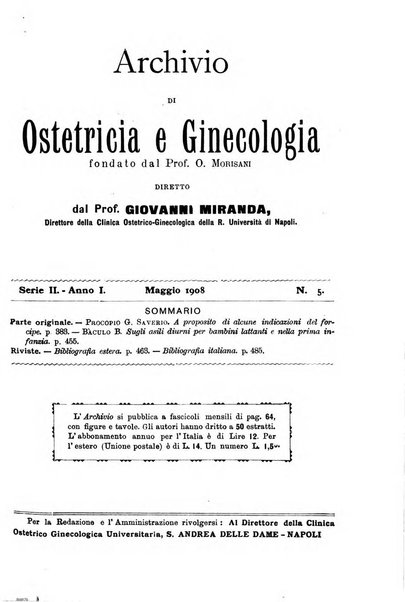 Archivio di ostetricia e ginecologia