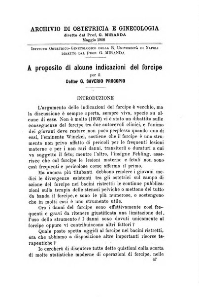 Archivio di ostetricia e ginecologia