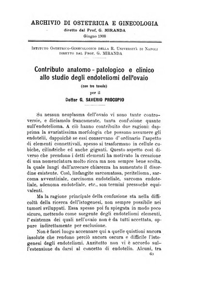 Archivio di ostetricia e ginecologia