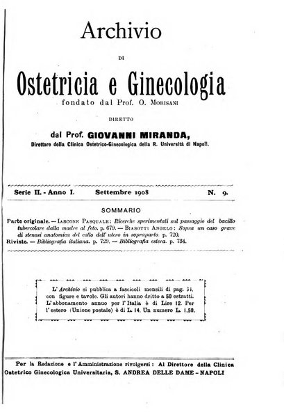 Archivio di ostetricia e ginecologia