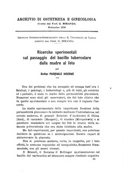 Archivio di ostetricia e ginecologia