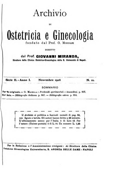 Archivio di ostetricia e ginecologia