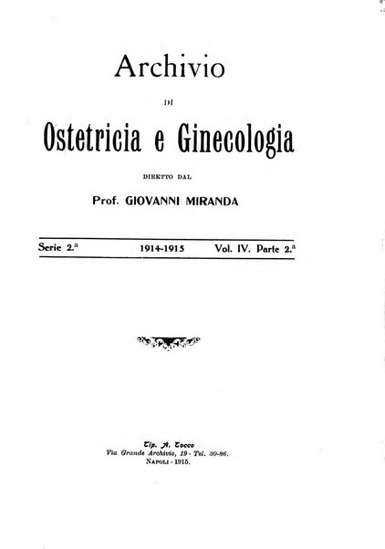 Archivio di ostetricia e ginecologia