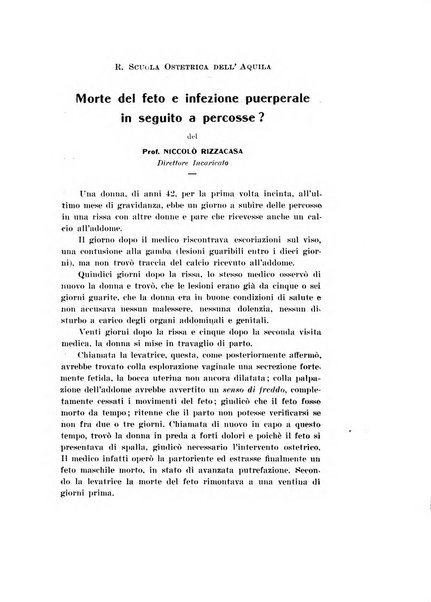 Archivio di ostetricia e ginecologia