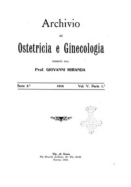 Archivio di ostetricia e ginecologia