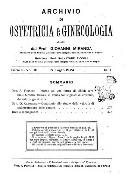 Archivio di ostetricia e ginecologia