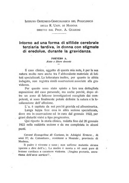 Archivio di ostetricia e ginecologia